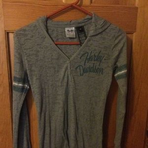 Harley Davidson Hooded Thermal Shirt